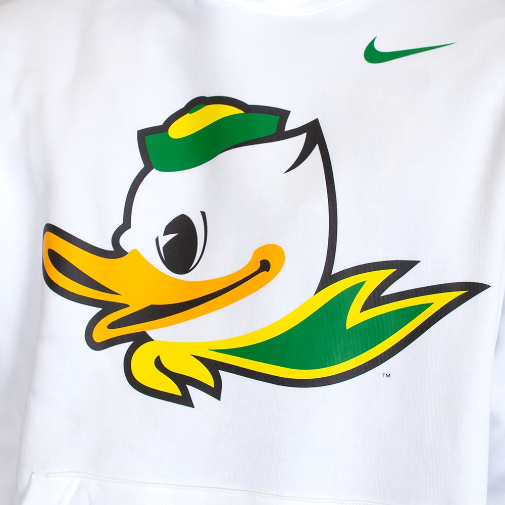 Fighting Duck, Nike, White, Hoodie, Cotton Blend, Men, Unisex, Large icon, Sweatshirt, Pullover, 873233